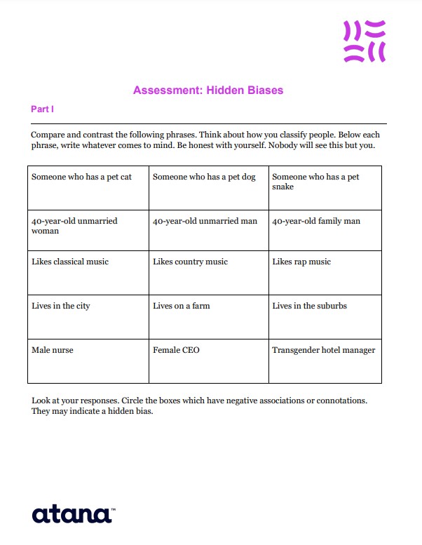 Hidden Biases Self Assessment