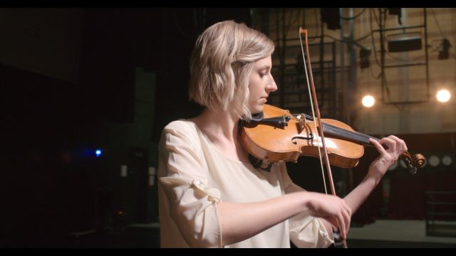 Blind violin audition