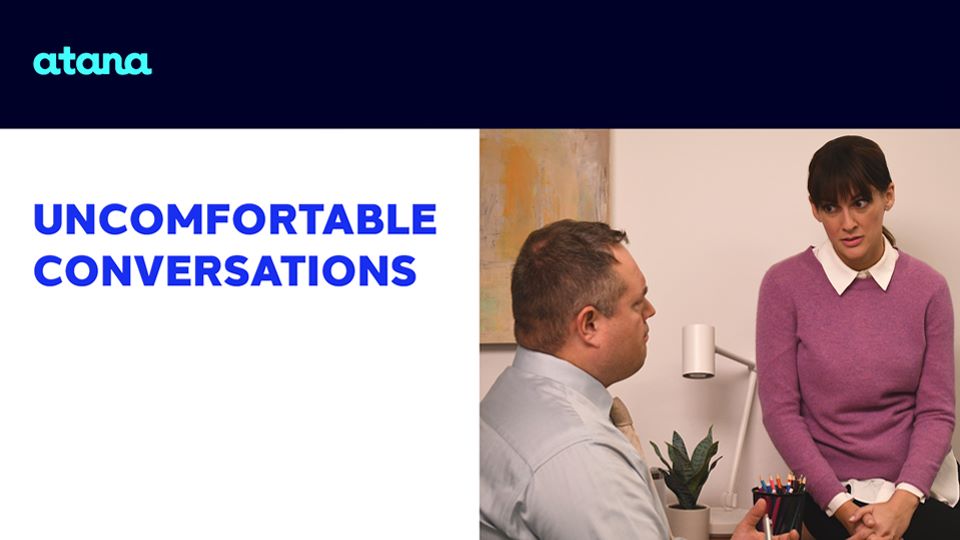 Poster image for the Uncomfortable Conversations eLearning course  