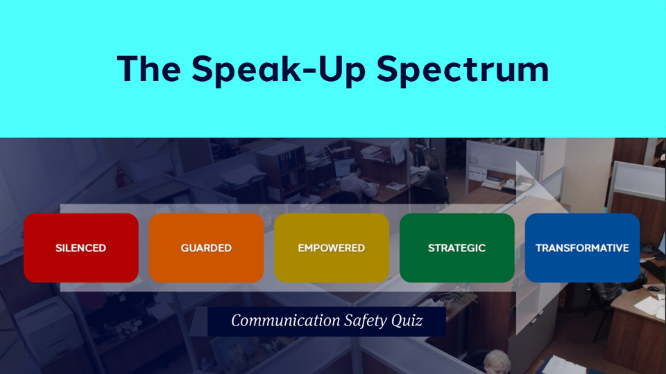 Title screen for the Speak Up Spectrum communication safety quiz